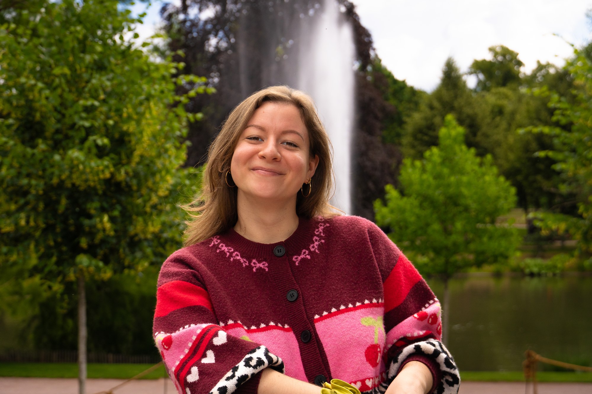 Portrait dans un parc